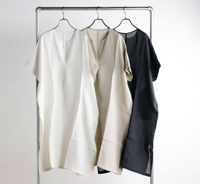 evam eva エヴァムエヴァ E261T206 リネンポンチョ linen poncho
