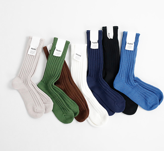 decka デカ Cased Heavy Weight Plain Socks ケースド ヘビー ウェイト ソックス