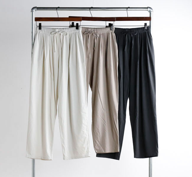 evam eva エヴァムエヴァ E261C171 カットソーワイドパンツ cut&sew wide pants