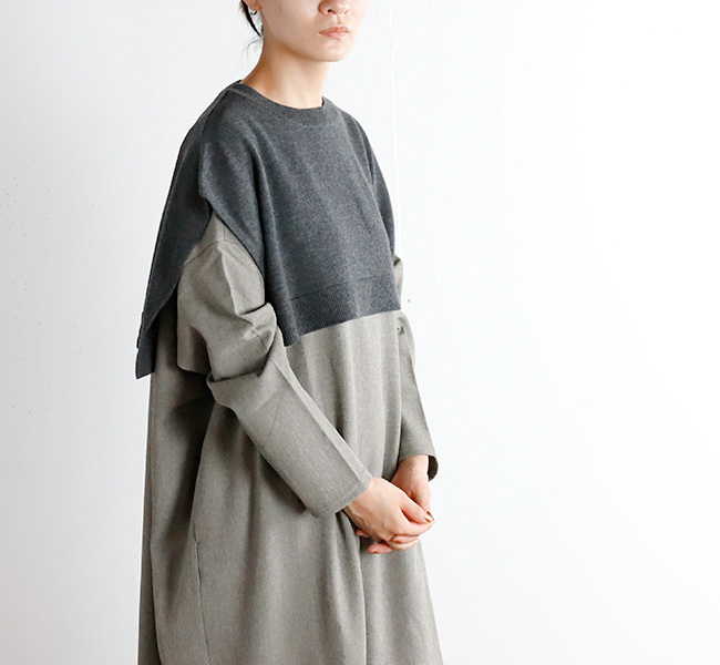 54【極美品】mizuiro ind ミズイロインド ポンチョ 青 トップス