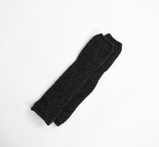 unfil アンフィル superfine lambs & chenille ribbed-knit fingerless gloves フィンガーレスグローブ WFFL-UW124 unfil アンフィル superfine lambs & chenille ribbed-knit