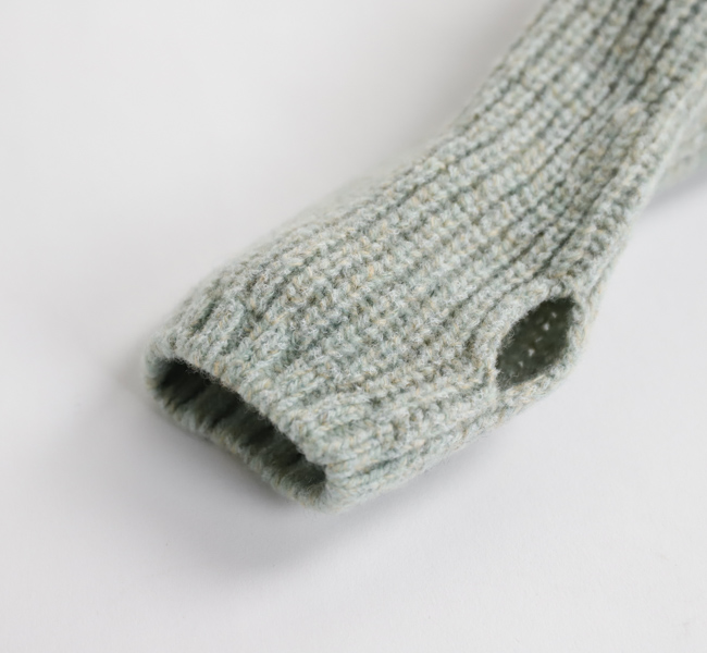 unfil アンフィル superfine lambs & chenille ribbed-knit