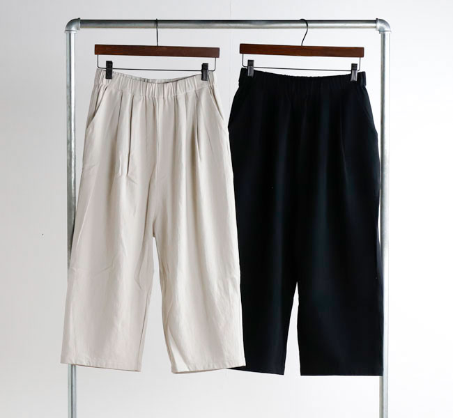 evam eva エヴァムエヴァ E261T179 コットンボイルタックパンツ cotton voile tuck pants