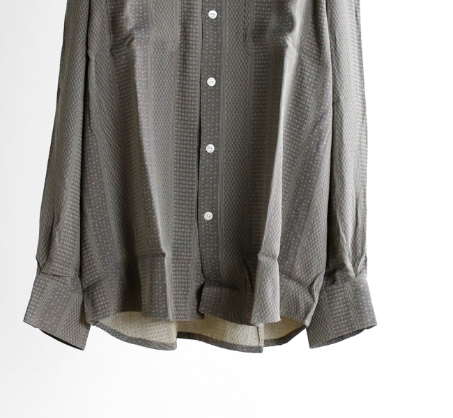 NEEDLES ニードルズ Open Collar Shirt - Faulourd Stripe Jacquard