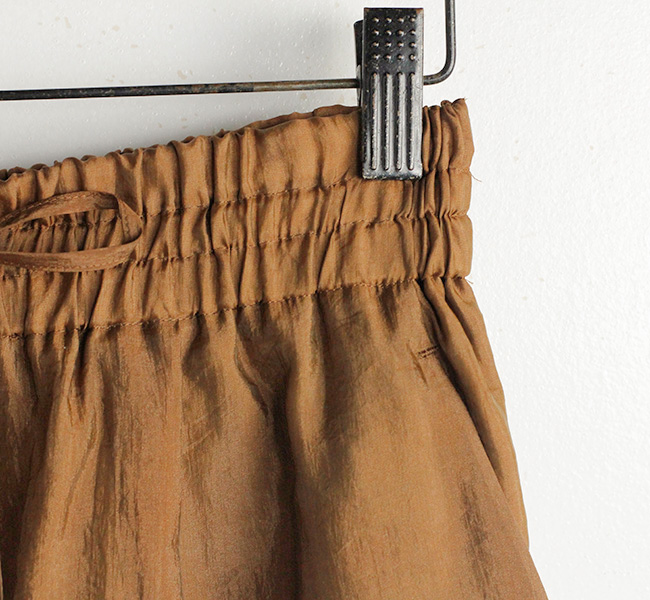 SACRA サクラ SILK NYLON ORGANDY PANTS シルクナイロン
