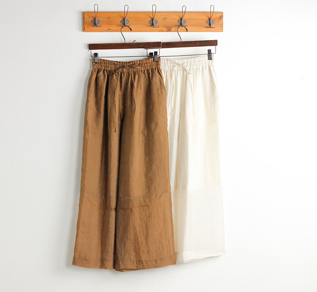 SACRA サクラ SILK NYLON ORGANDY PANTS シルクナイロン