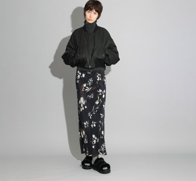 SACRA サクラ 126606123 ブラードフローラスカート BLURRED FLORA SKIRT