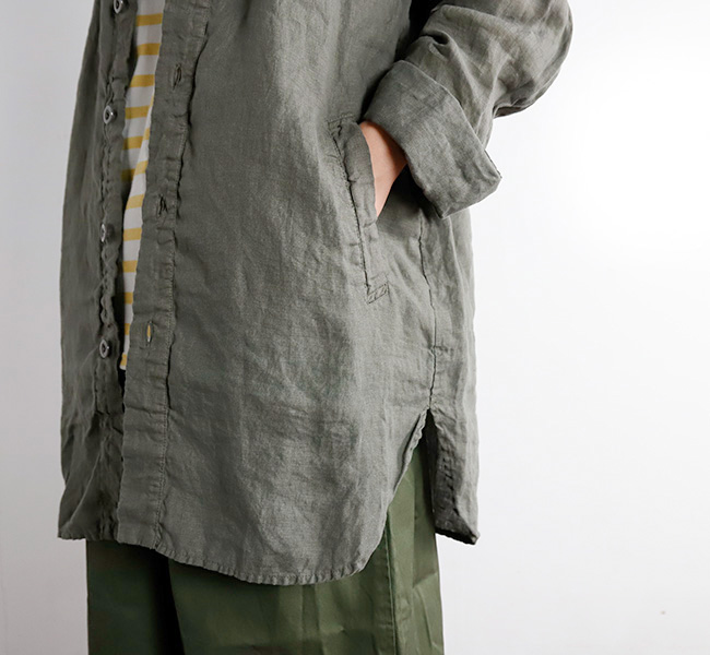 SALE30%OFF //HTS LNHT2021L LINEN PLAIN STAND COLLAR SHIRTS リネンスタンドカラーシャツ HTS LNHT2021L LINEN PLAIN STAND COLLAR SHIRTS リネンスタンド