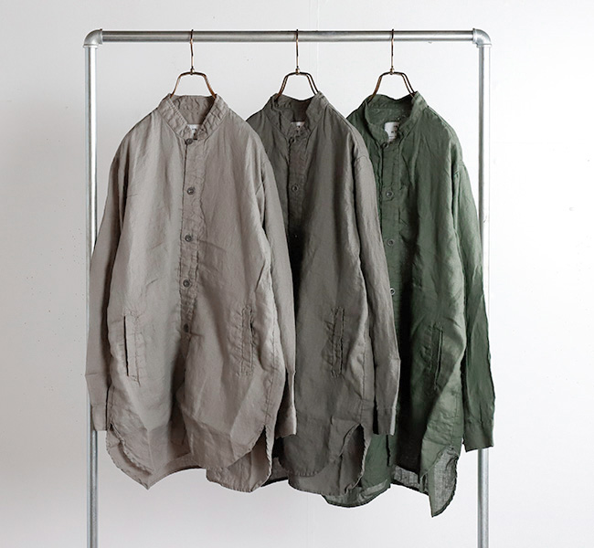 SALE30%OFF //HTS LNHT2021L LINEN PLAIN STAND COLLAR SHIRTS リネンスタンドカラーシャツ HTS LNHT2021L LINEN PLAIN STAND COLLAR SHIRTS リネンスタンド