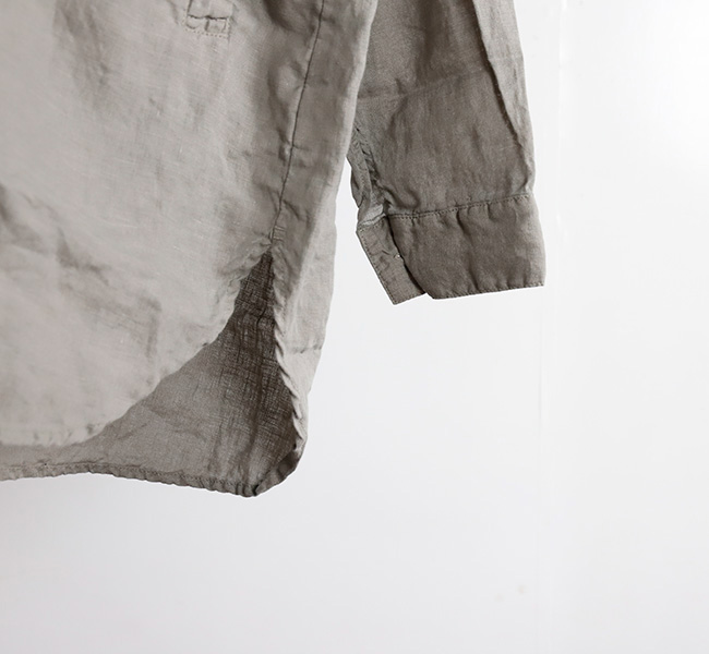 HTS LNHT2021L LINEN PLAIN STAND COLLAR SHIRTS リネンスタンド