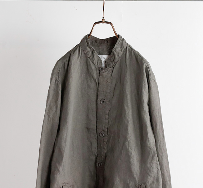 SALE30%OFF //HTS LNHT2021L LINEN PLAIN STAND COLLAR SHIRTS リネンスタンドカラーシャツ HTS LNHT2021L LINEN PLAIN STAND COLLAR SHIRTS リネンスタンド