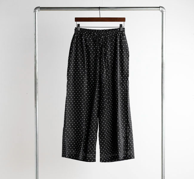 SOIL ソイル  NSL26055 80s COTTON VOILE DOT PRINT WIDE EASY PANTS ドットイージーパンツ