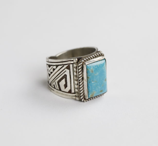 indian jewelry インディアンジュエリー ナバホ Gary Nez ゲーリーネズ ターコイズ シルバー925  リング