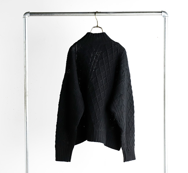 SALE40%OFF // MIDIUMISOLID ミディウミソリッド アラン編みニット 3-125076 67MIDCHA005.JPG