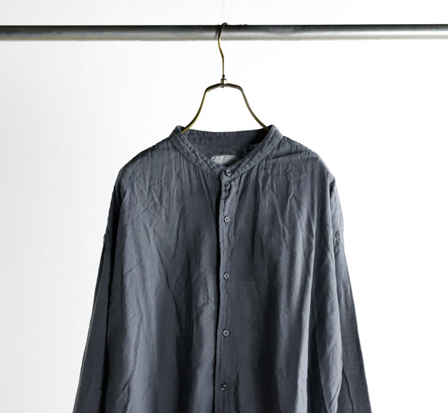 エーミン様 ISNAM2501CB(ジャケット) NAVY CHAMBRAY BANDED COLLAR JACKET│