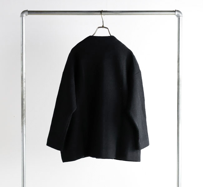 evam eva エヴァムエヴァ E253K090 プレスウール ショートコート press