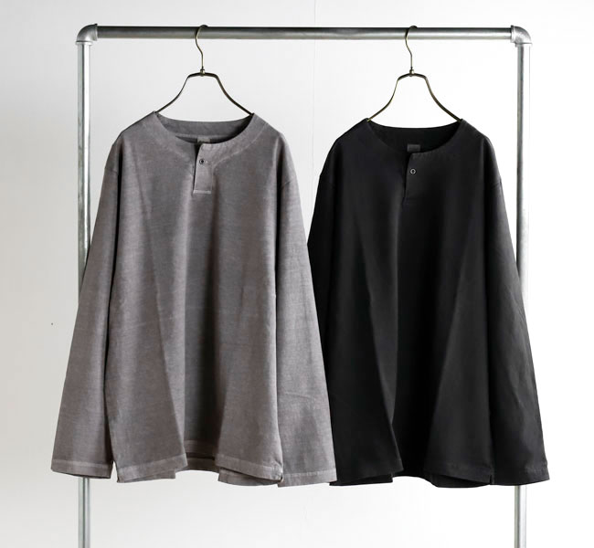 Jackman ジャックマン JM5318PD Henleyneck LS T-shirt ヘンリーネックロングスリーブTシャツ