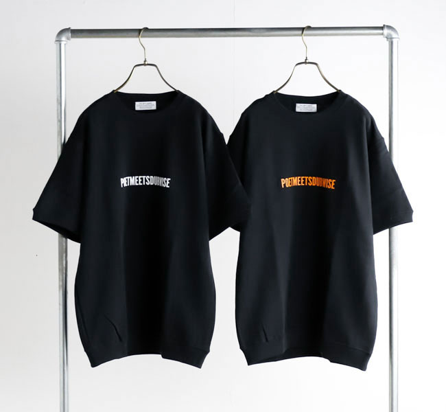 POET MEETS DUBWISE PMDST-0654 PMD LOGO BACKPILE SWEAT T-Shirt 裏パイル半袖スエット