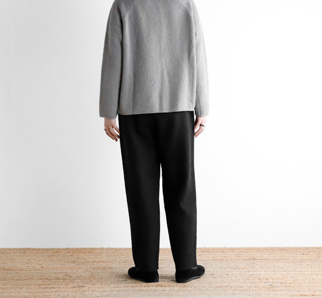 クリーニング済み evan eva ウールパンツ ブラック クリーニング