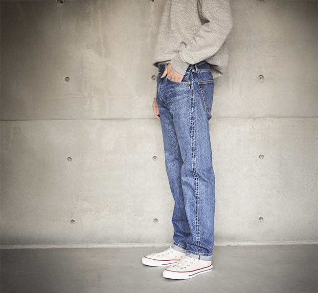 美品 orslow 107 2year wash デニムパンツ オアスロウ M オアスロウ (orSlow) IVY FIT DENIM 107 ONE WASH ジーンズ