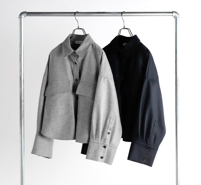 SACRA サクラ 125512071 クロップドシャツジャケット H.COUNT FLANNEL