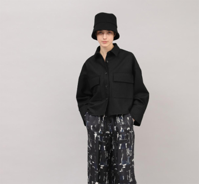 SACRA サクラ 125512071 クロップドシャツジャケット H.COUNT FLANNEL