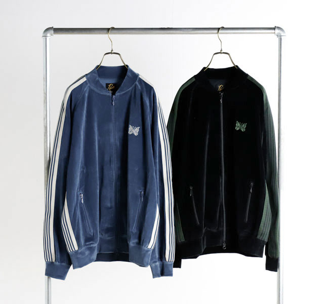 needles 24aw ベロア　R.C トラックジャケット　ブルー　XL needles ニードルズ トラックジャケット ベロア ブルー Needles