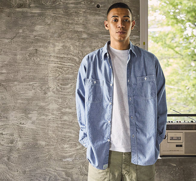 orslow オアスロウ 01-8270-181 RELAX FIT STRIPE CHAMBRAY WORK SHIRT  リラックスフィット ストレイプシャンブレー ワークシャツ