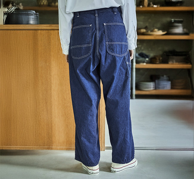 【希少サイズ】orSlow デニムペインターパンツ ワークパンツ インディゴ orSlow(オアスロウ) ペインターパンツ インディゴ サイズ M