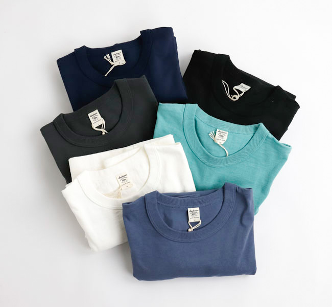 Jackman ドツメハーフスリーブ　ベージュ　ダークグリーン Jackman ジャックマン JM5460 Dotsume LS T-shirt ドツメロング