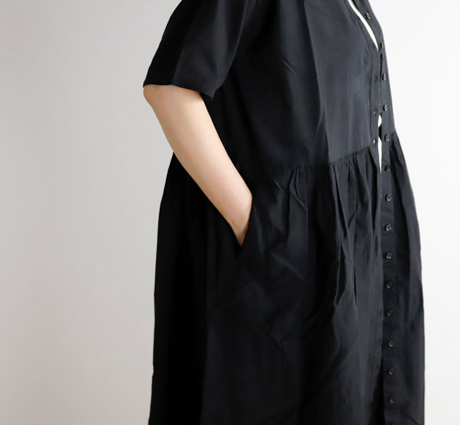 SOIL ソイル 60s CAMBRIC PLAIN BANDED COLLAR DRESS バンド