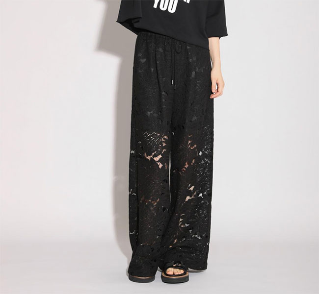SACRA サクラ 126216111 リーフラッセルレースパンツ LEAF RASCHEL LACE PANTS