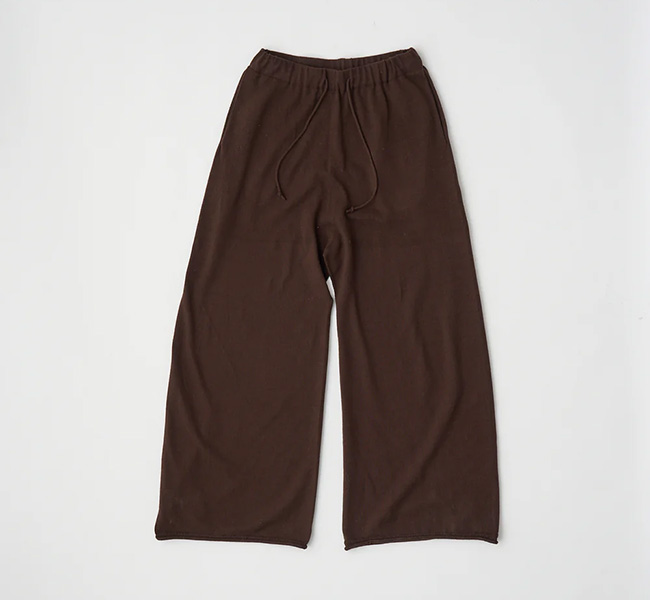 SALE 40%OFF unfil アンフィル WVFL-UW103 イージーニットパンツ brushed silk cotton wide straight pants