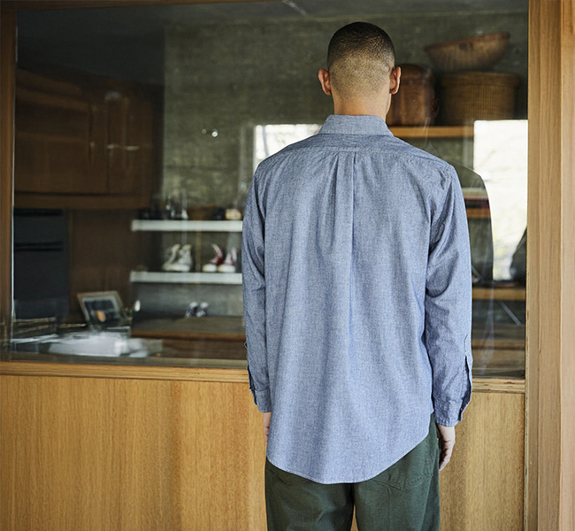 orslow オアスロウ CHAMBRAY STANDARD BUTTON DOWN SHIRT