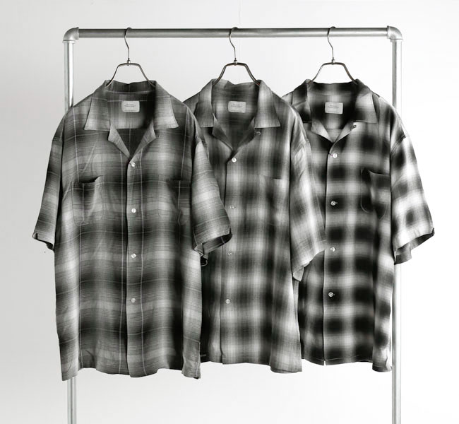 TOWN CRAFT タウンクラフト TC26S01200 オンブレチェックシャツ 半袖 60S OMBRE LOOP COLLAR S/S SHIRTS
