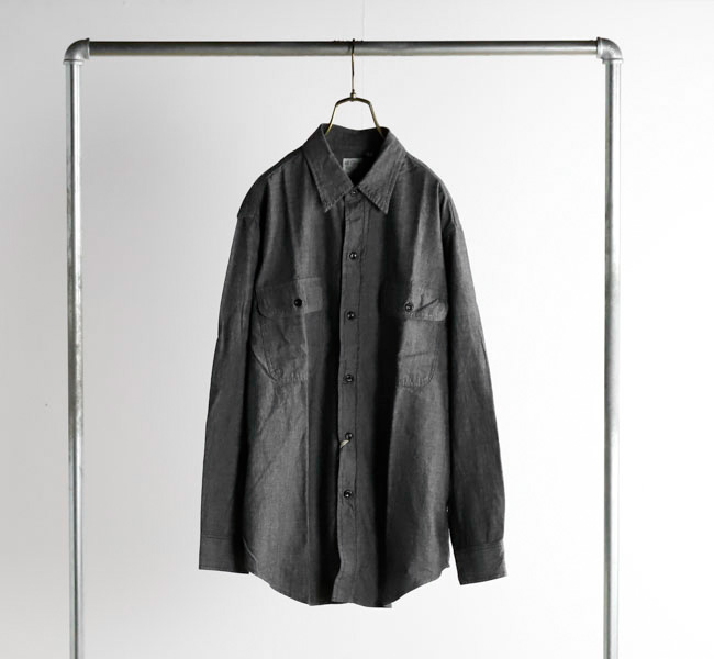orSlow オアスロウ　ブラックシャンブレー 長袖シャツ ワークシャツ orslow オアスロウ 01-8064-61 ブラックシャンブレーワーク