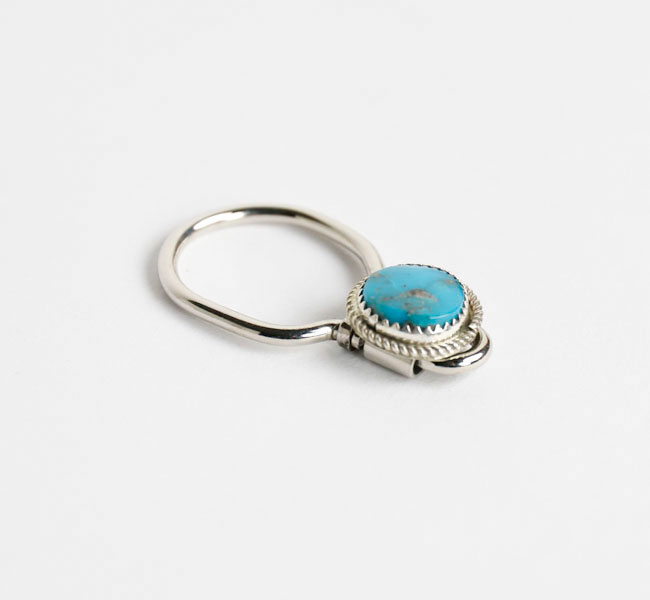 indian jewelry インディアンジュエリー  ナバホ ターコイズ シルバー925 キーリング キーホルダー