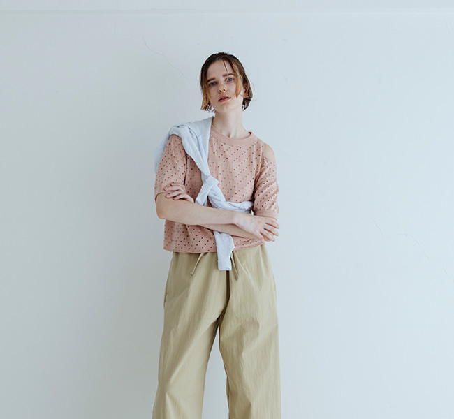 SALE40%OFFMEYAME メヤメ DOT HOLE JACQUARD TEE ドットホールジャカードTEE MEY-2005