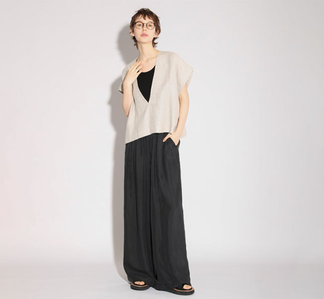 サクラ SACRA トップス SACRA サクラ ラスティック リネン トップ レディース RUSTIC LINEN
