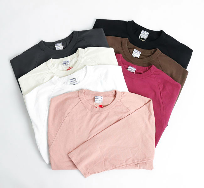 WALLA WALLA SPORT ワラワラスポーツ 030224 7分丈ベースボールティー 3/4 BASEBALL TEE SOLID　