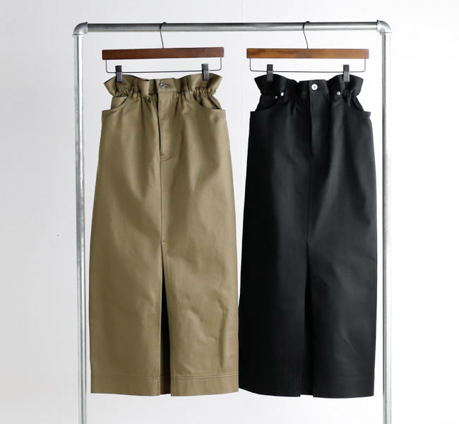 SACRA サクラ 126219121 チノ タイトスカート H.COUNT CHINO CLOTH SKIRT