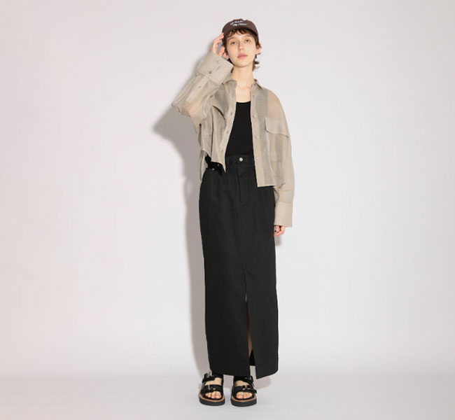 SACRA サクラ 126219121 チノ タイトスカート H.COUNT CHINO CLOTH SKIRT