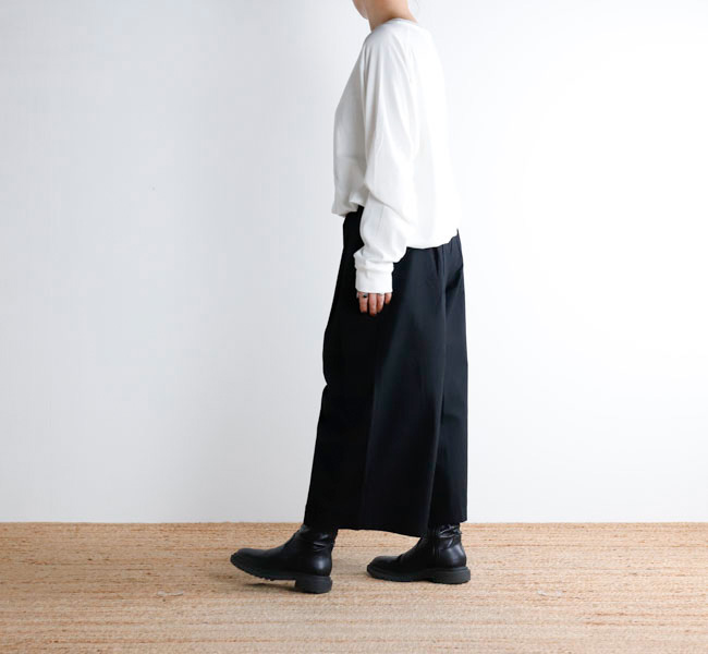 evam eva エヴァムエヴァ E253T065 コットンキュロットパンツ