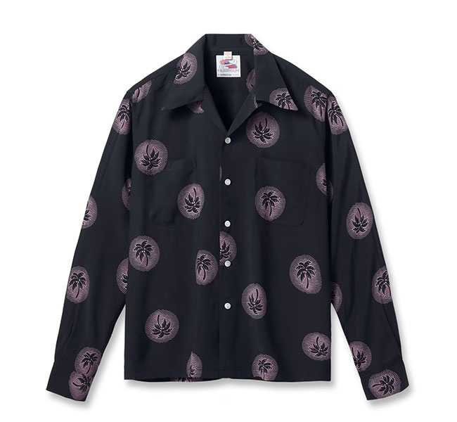 DUKE KAHANAMOKU SPECIAL EDITION “WONDROUS PALM TREE” (LONG SLEEVE)  Lot No. DK29635 ハワイアンシャツ アロハシャツ