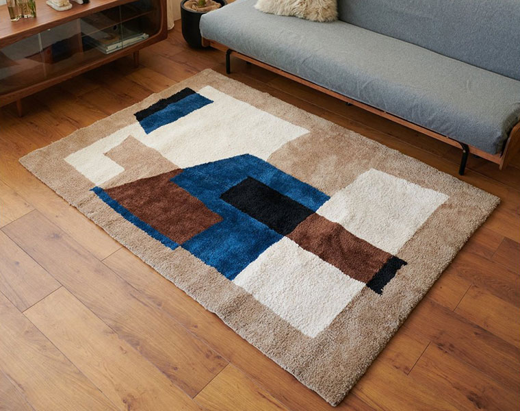 journal standard Furniture ジャーナルスタンダードファニチャー 家具 GEOMETRIC RUG 200×200　ジオメトリックラグ　6月上旬入荷予約