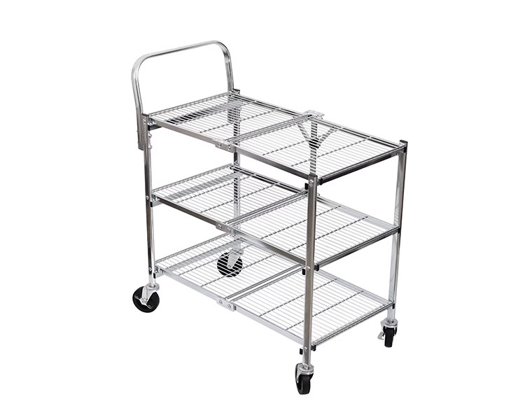 DETAIL 3770T3 メタル フォールディング カート "3 ティア" 機能性とタフさを両立したワゴンカート Metal Folding Cart "3 Tier"