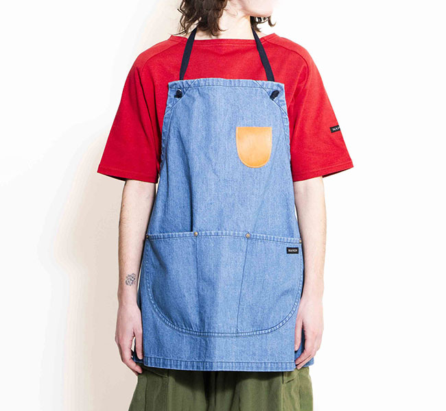 NAPRON ナプロン レザーポケット付きエプロン LUMBER BIB APRON