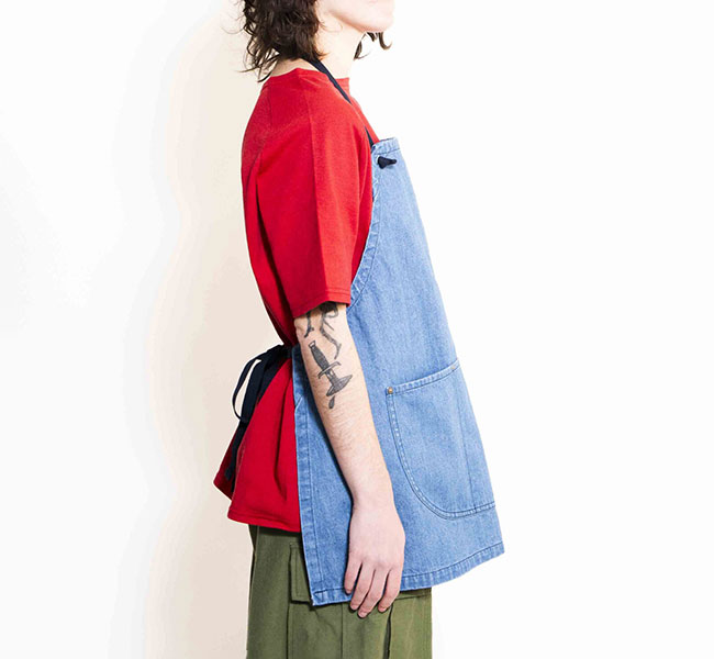 NAPRON ナプロン レザーポケット付きエプロン LUMBER BIB APRON