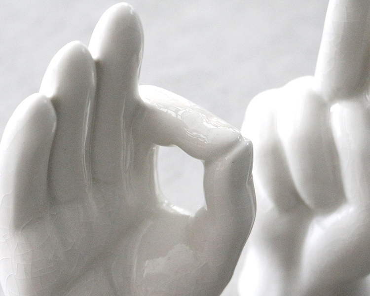 Porcelain Hand Objet “OK” ポーセリン ハンド オブジェ 