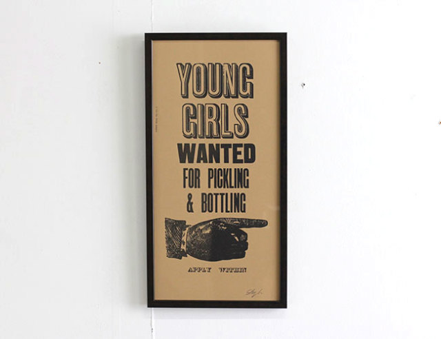 A TWO PIPE PROBLEM LETTERPRESS YOUNG GIRLS WANTED POSTER Mサイズ